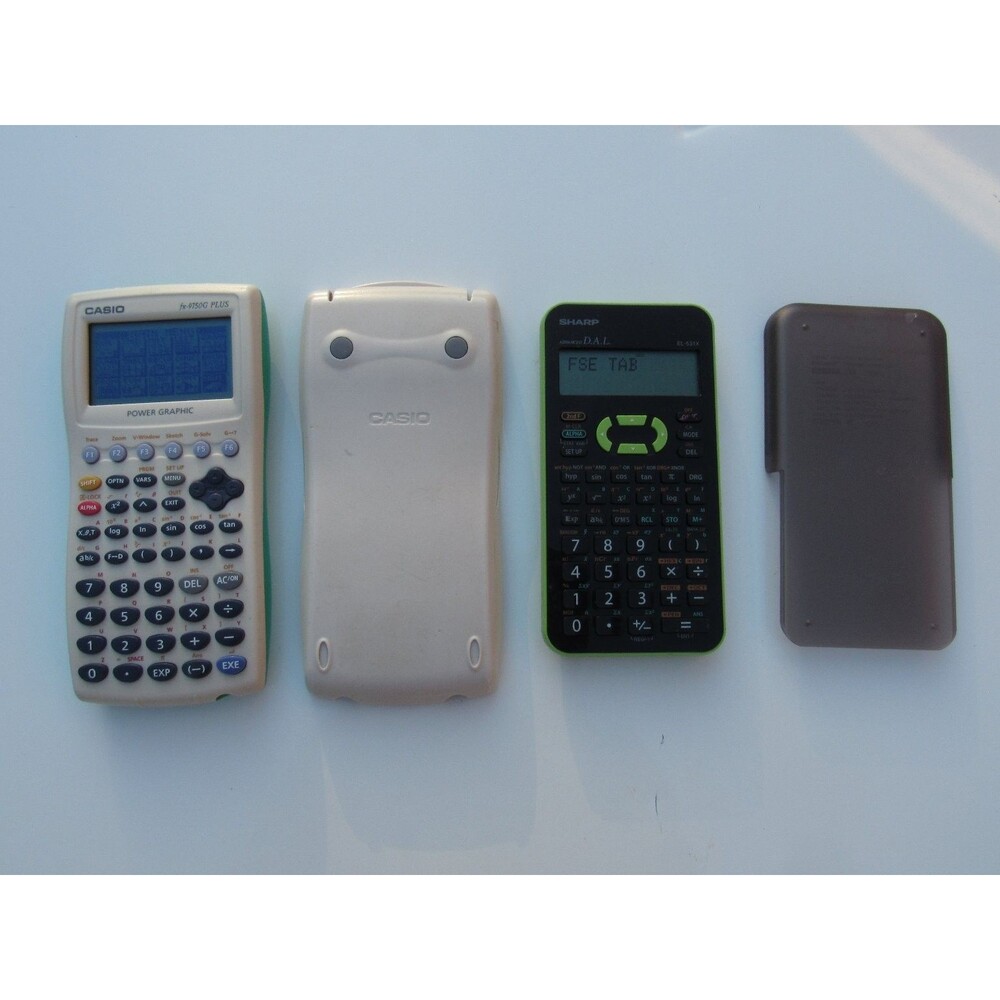 CASIO fx-9750G PLUS Power Graphic Calculator Vintage White & Sharp EL-531X
